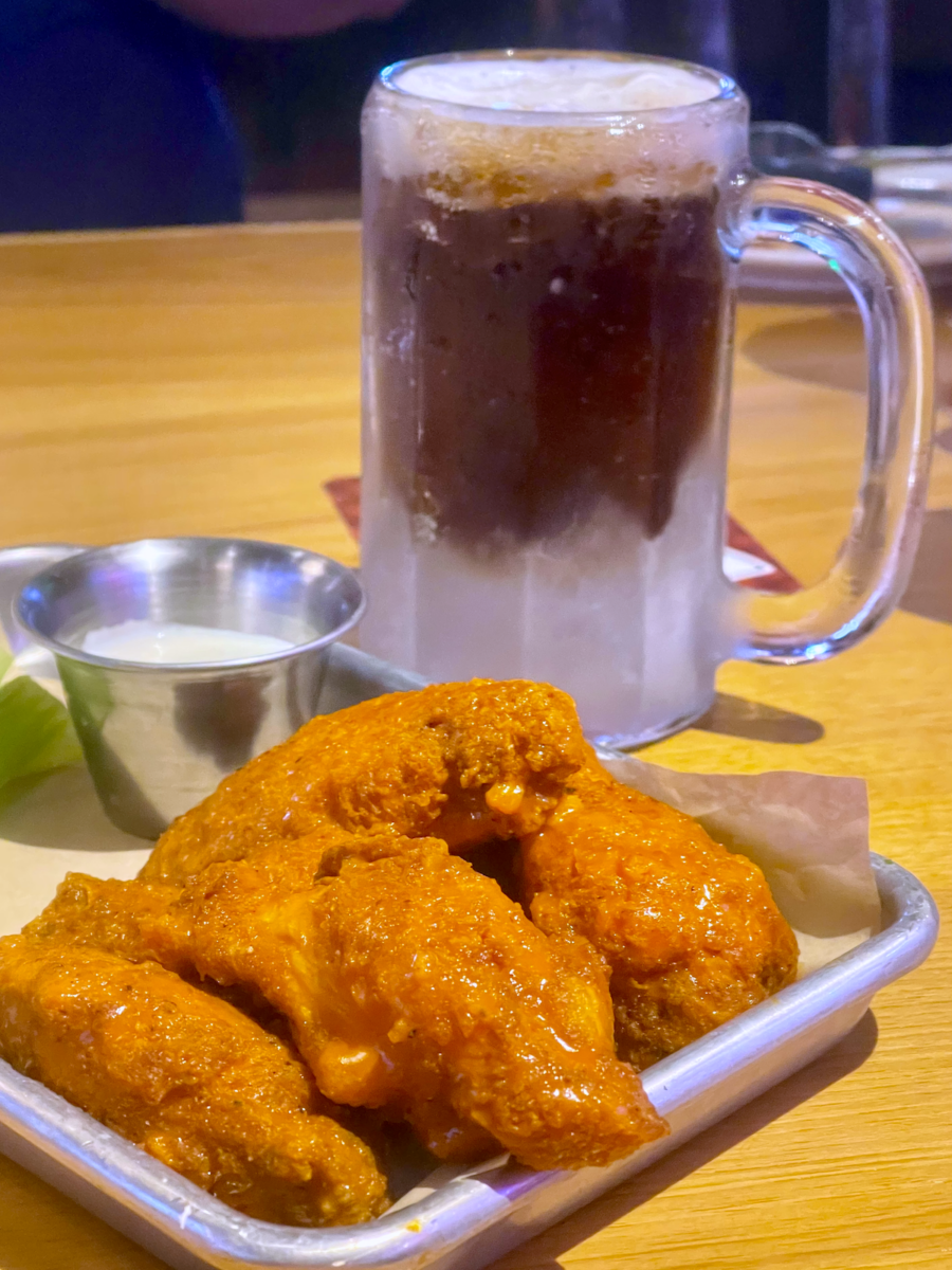 Chicken Wings and Ice Cold Beer from Twin Peaks Restaurant in Doral, Florida