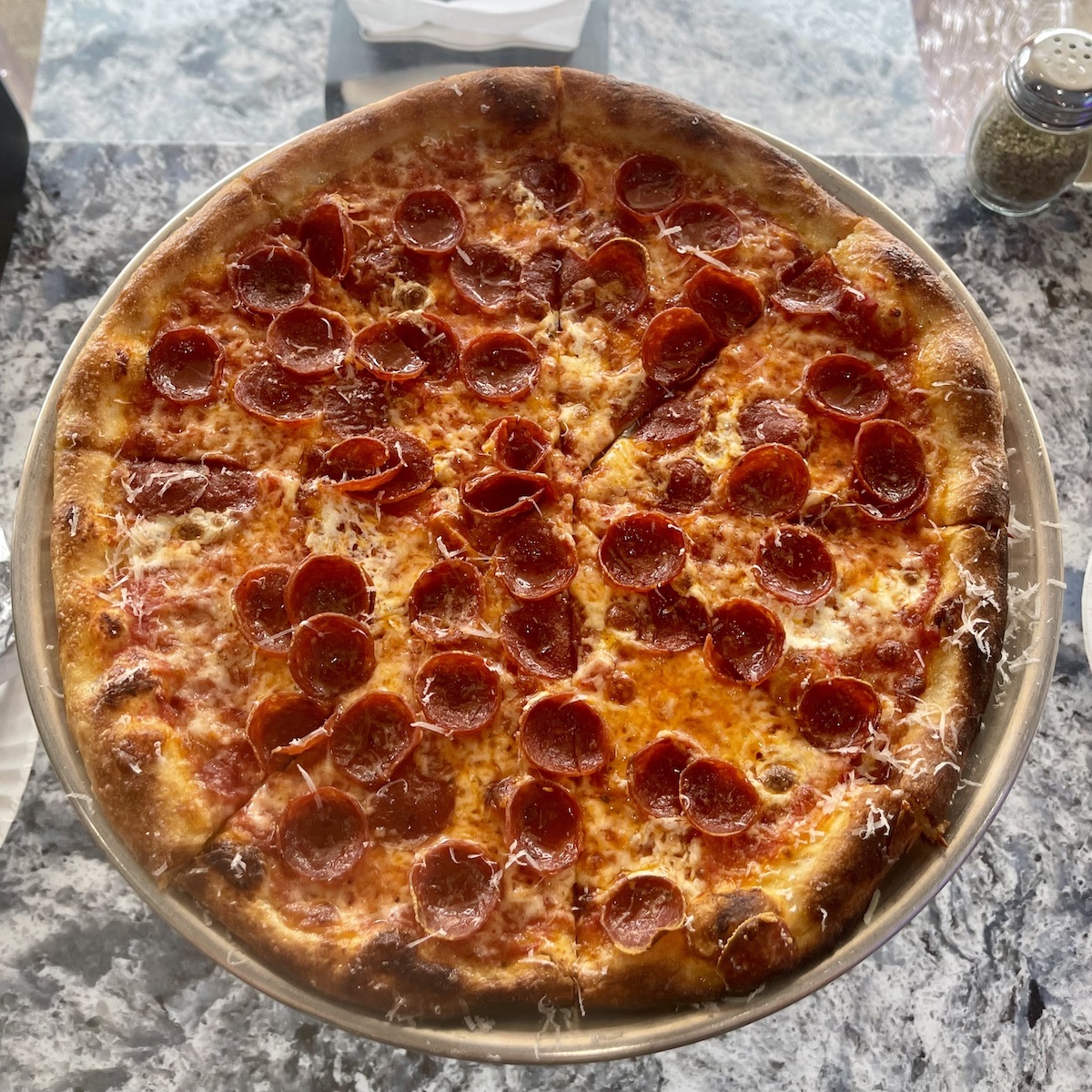 Pepperoni Pizza from PZZA in Boca Raton, Florida