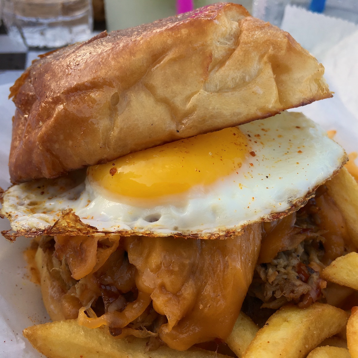 King of Rack's Porky Sandwich with Shredded Cheese