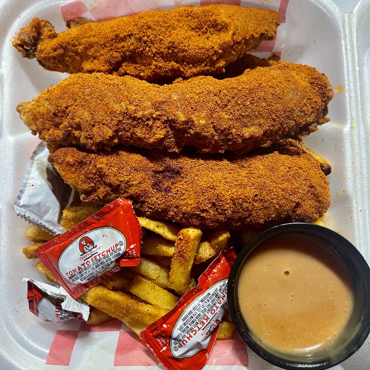 Dry Rub Hot Chicken Tenders from The Side Chick Food Truck in Miami, Florida