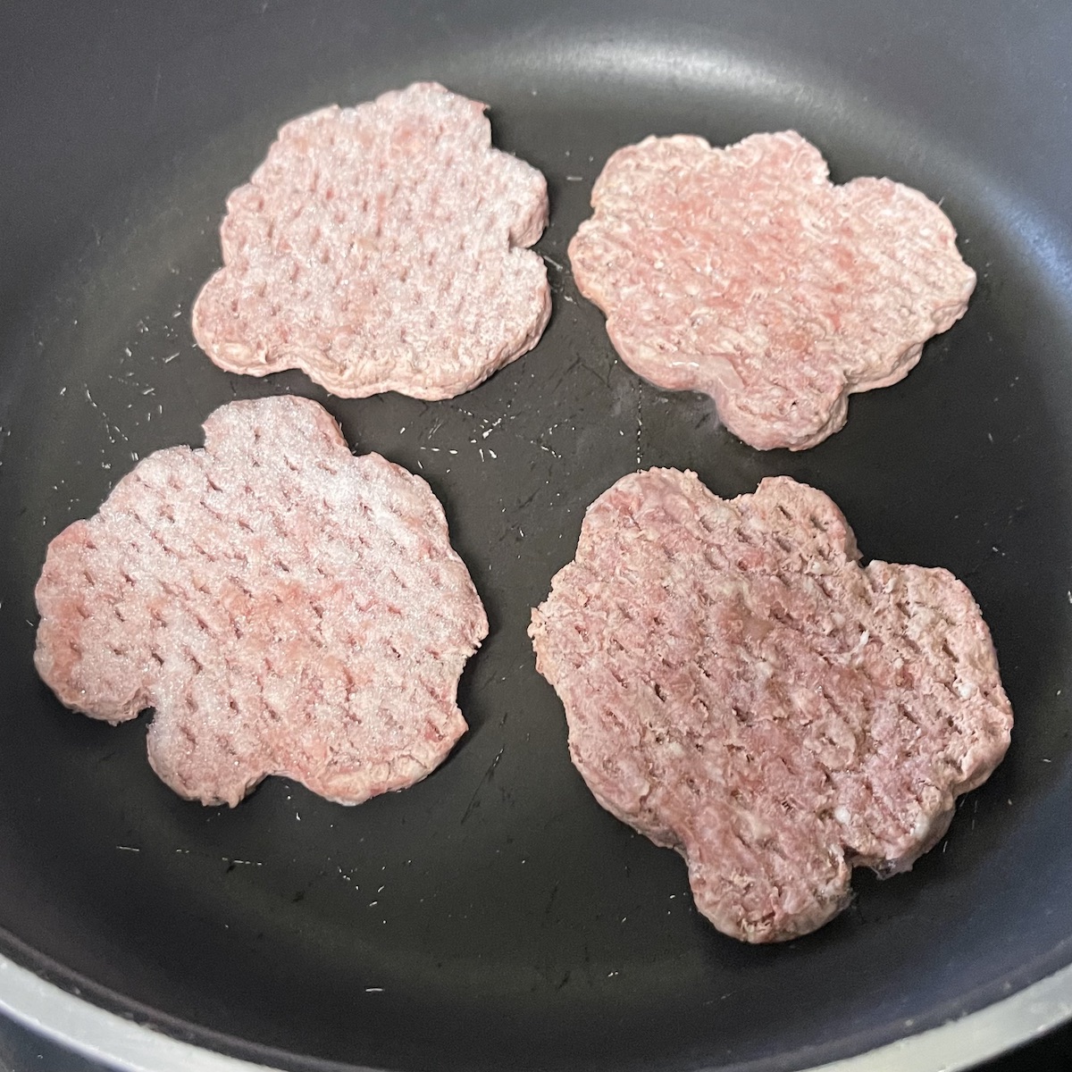 Holten's Chop House Smashed Sliders Frozen on Hot Pan