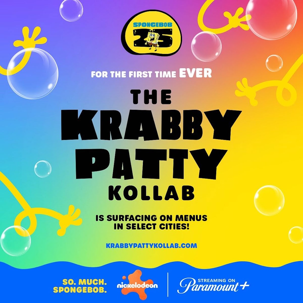 Spongebob Squarepants Turns 25 with the Krabby Patty Kollab • The Burger Beast