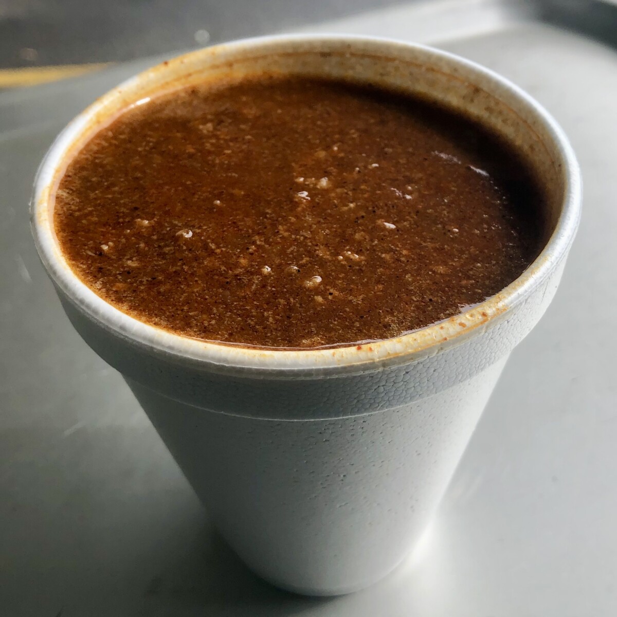 Cup of Chili from Pappa's Drive-In at New Smyrna Beach, Florida